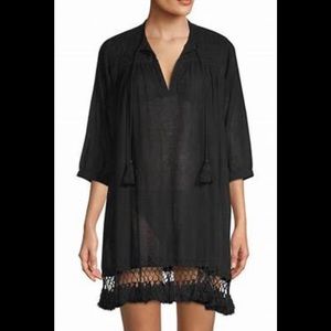 Roller rabbit Serafina black tunic coverup